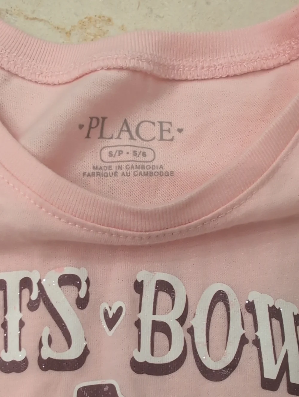 Kids The Children's Place Pink SparkleGraphic 'Boots Bows and Rodeos' Tee Size 5